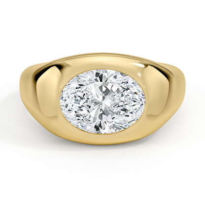 Sloane Flush Set Solitaire Dome Ring