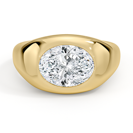 Sloane Flush Set Solitaire Dome Ring