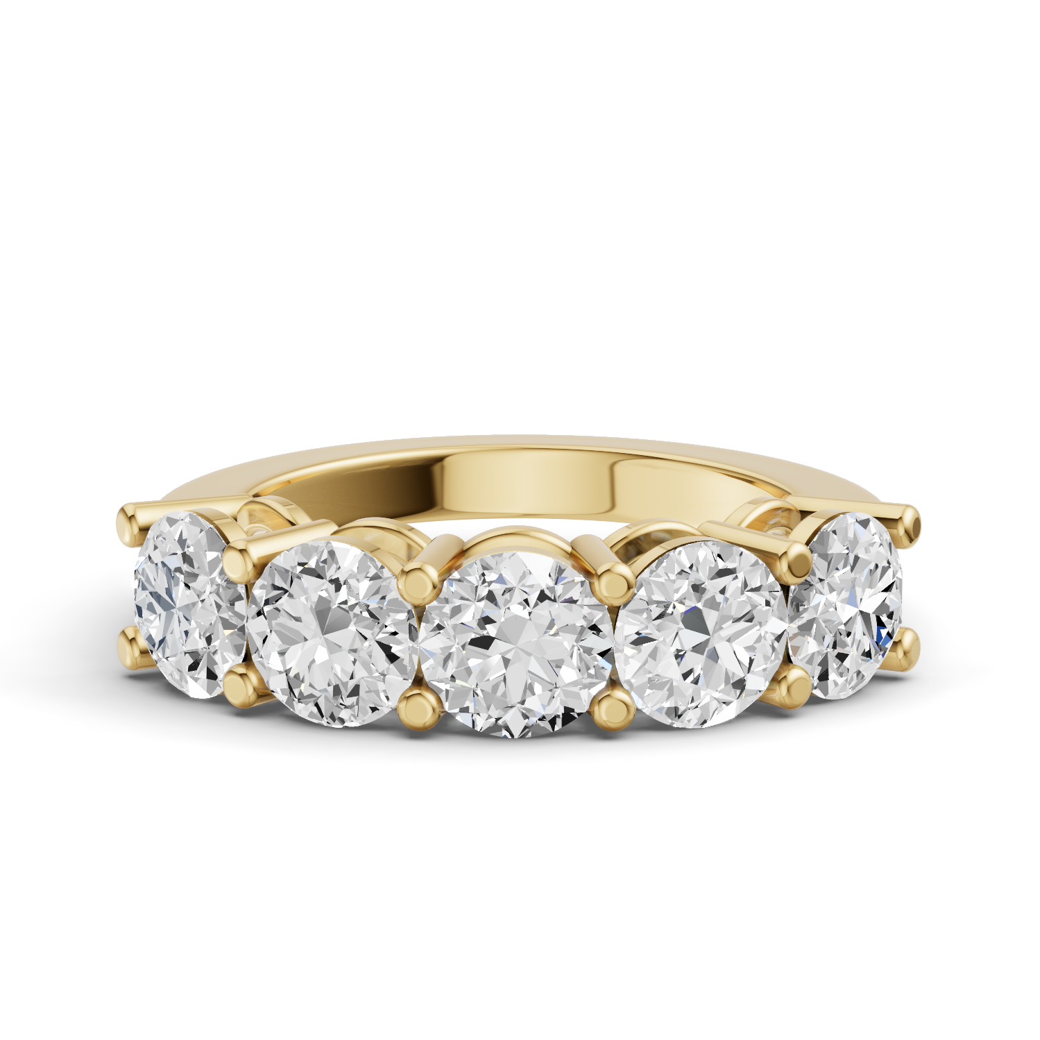 LG RD Five Stone Rings - Share Prong Settings