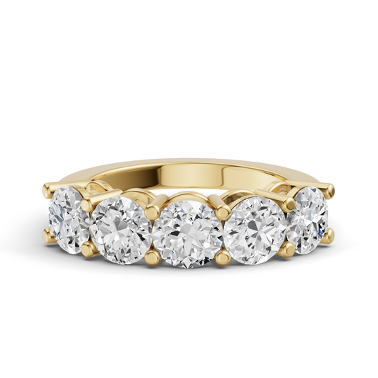 LG RD Five Stone Rings - Share Prong Settings