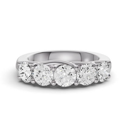 LG RD Five Stone Ring With Lucida Setting