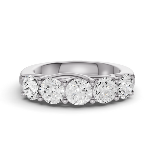 LG RD Five Stone Ring With Lucida Setting