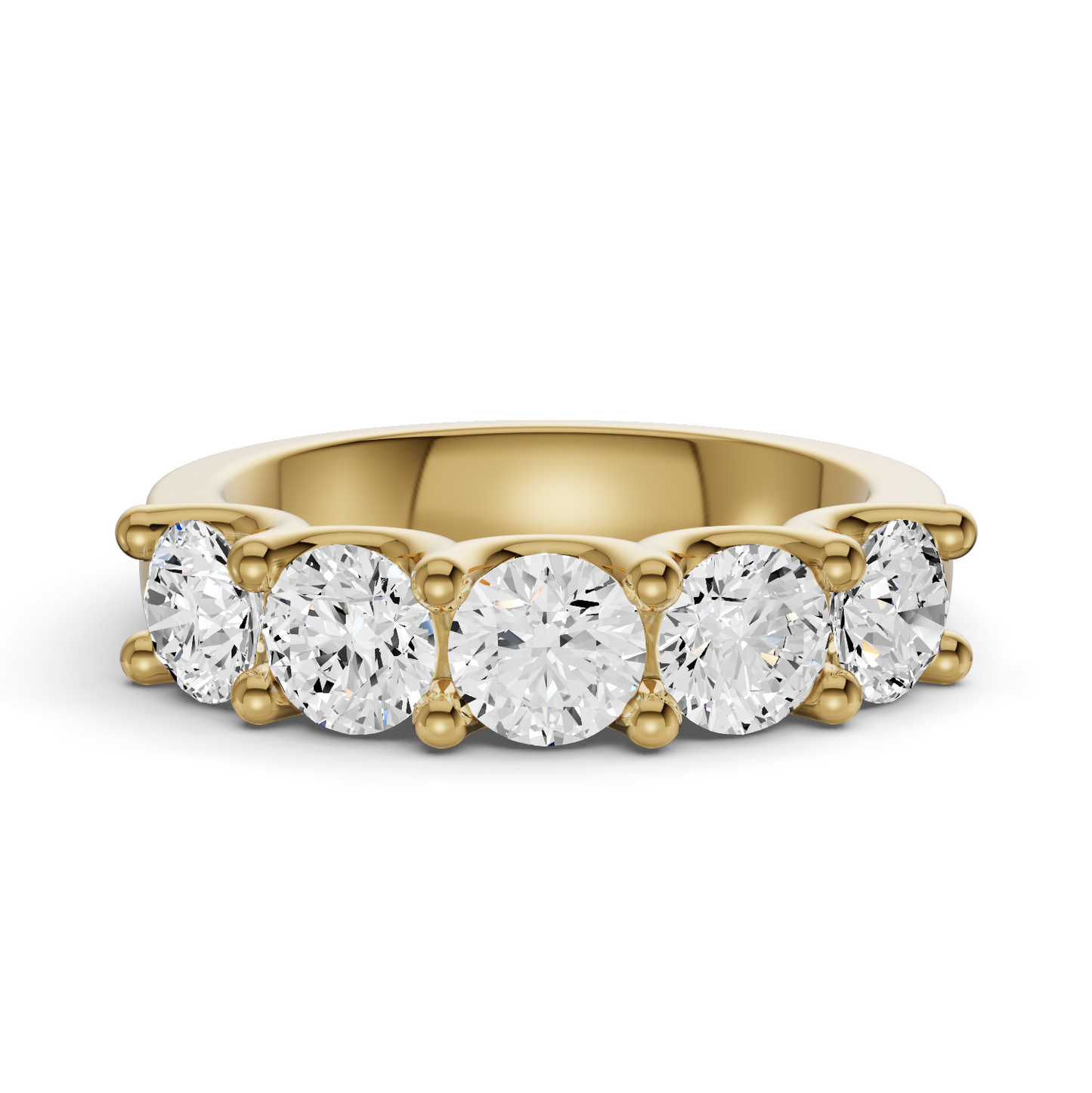 LG RD Five Stone Ring With U Prong Setting