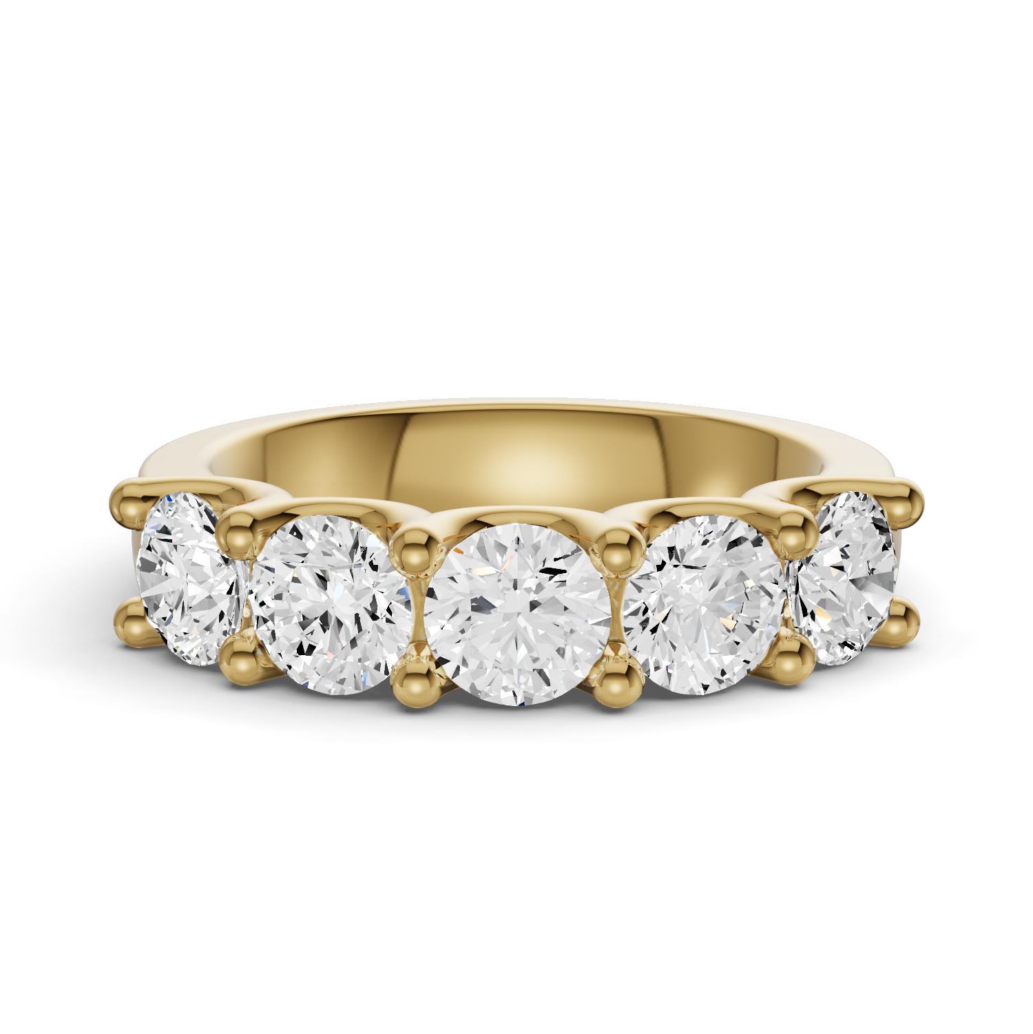 LG RD Five Stone Ring With U Prong Setting