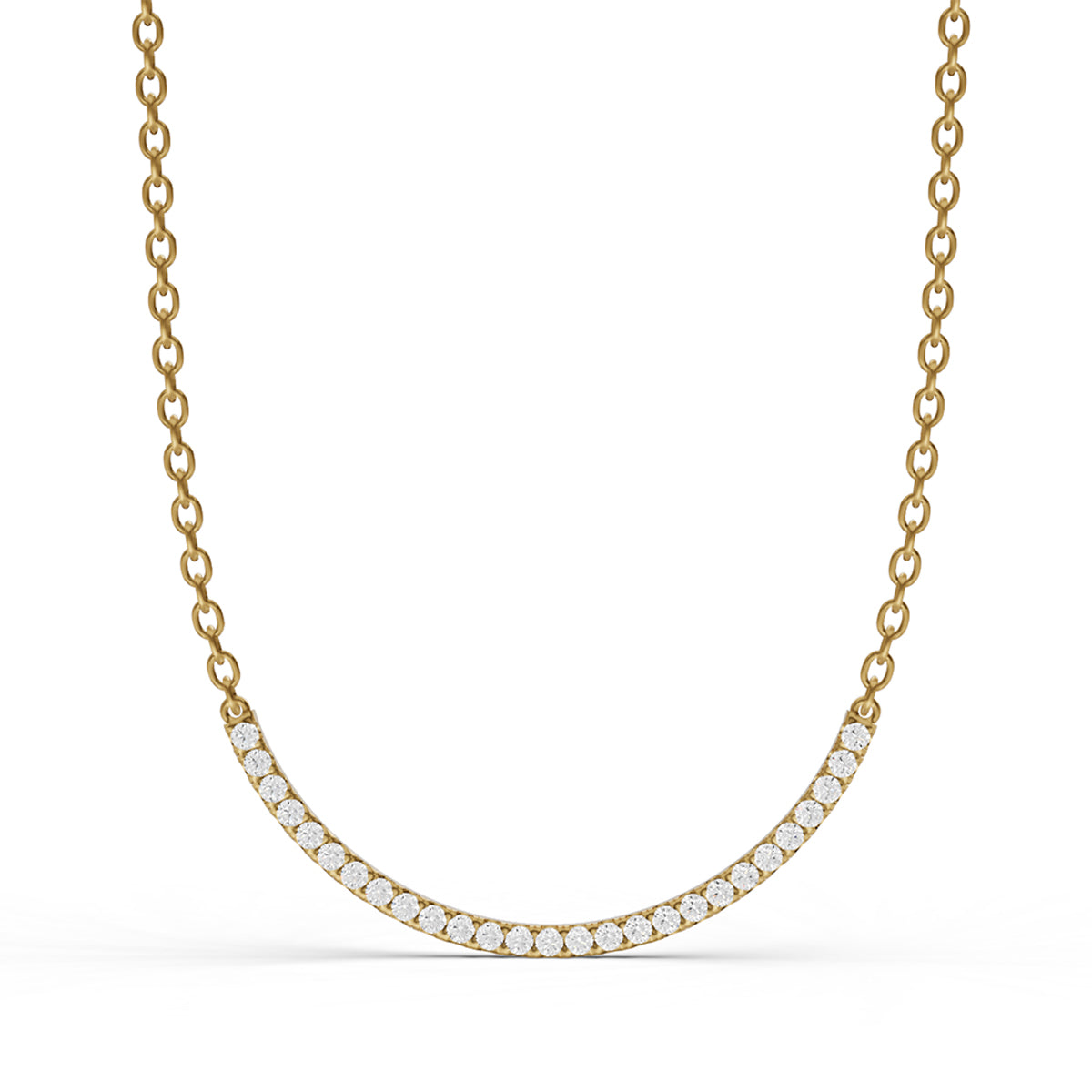 W Round Lab Grown Diamond Smiley Pendant
