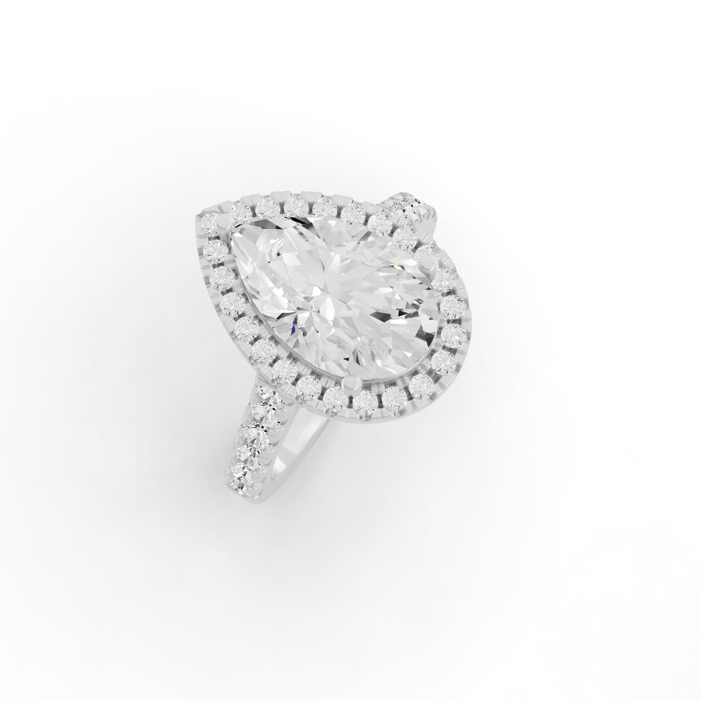 Bridal Halo Set PG44 - Center Pear Cut