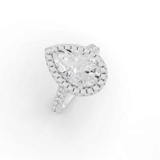 Bridal Halo Set PG44 - Center Pear Cut