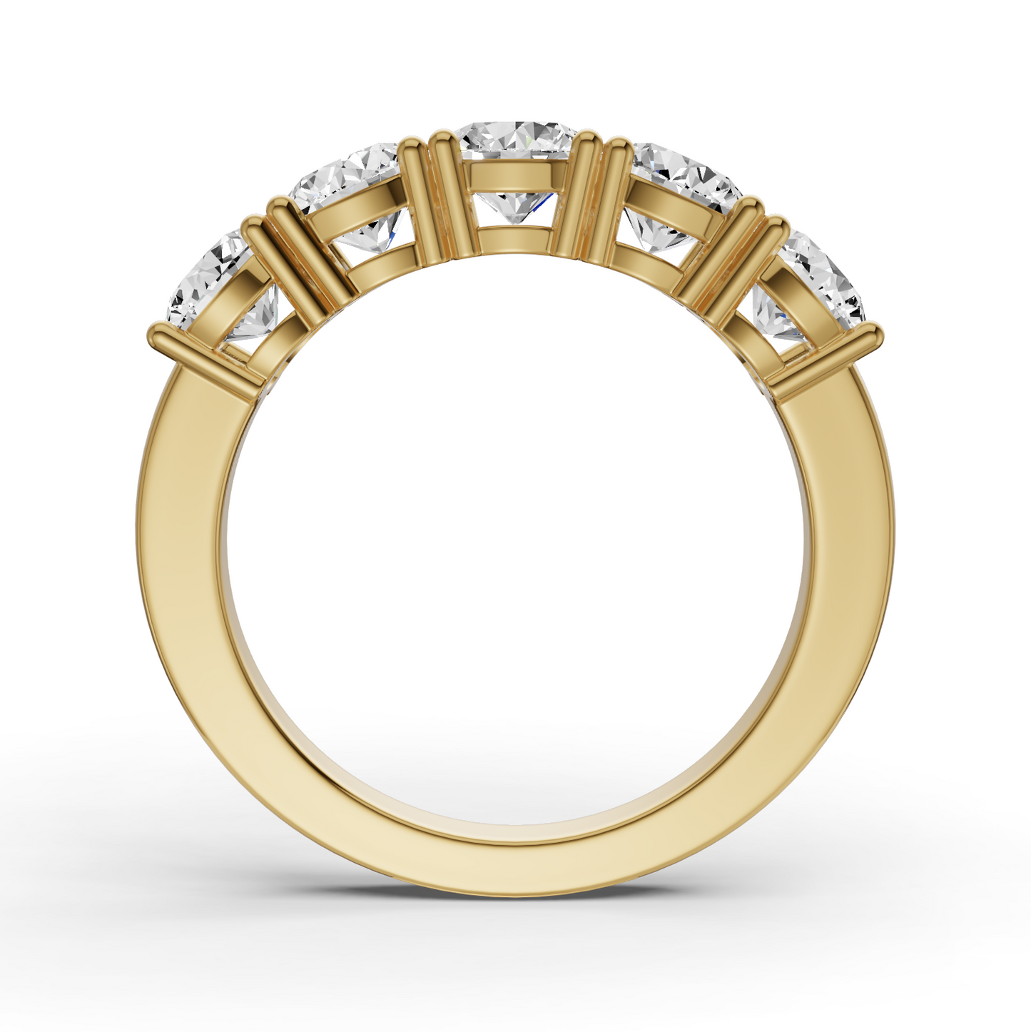 LG RD Five Stone Rings - Flat Shank Settings