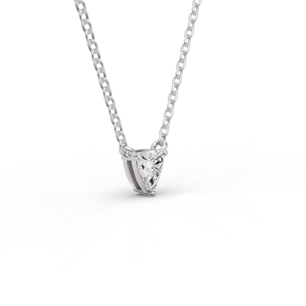 Lab Grown Floating Trillion Shape Diamond Solitaire Pendant