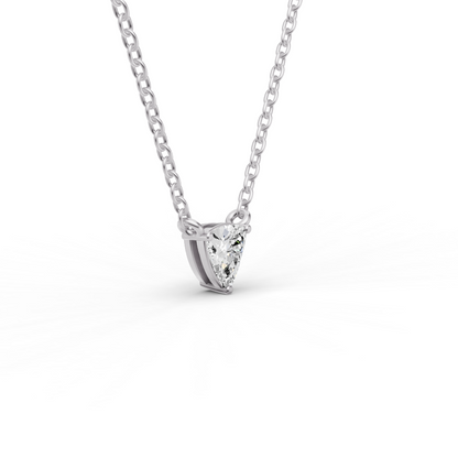 Lab Grown Floating Trillion Shape Diamond Solitaire Pendant
