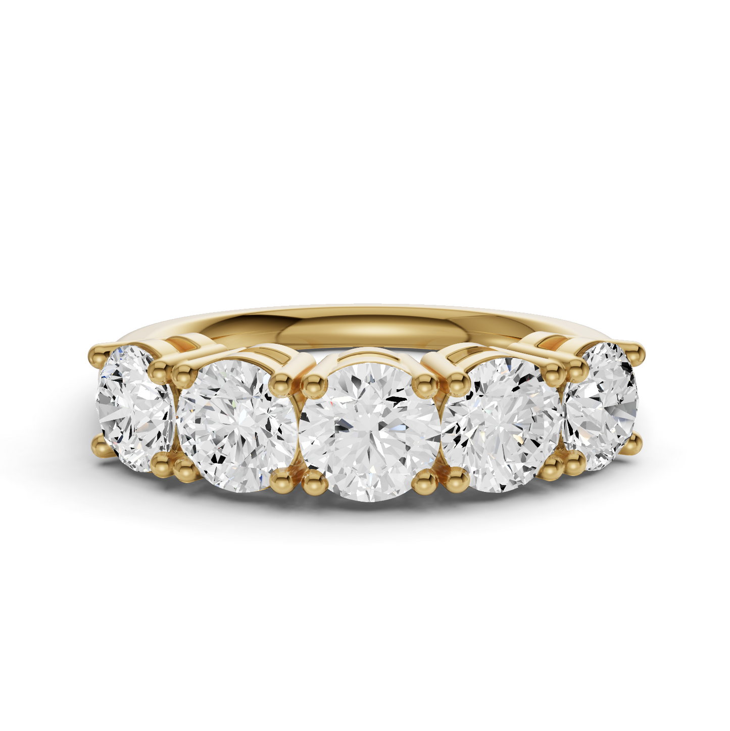 LG RD Five Stone Ring With Basket Setting