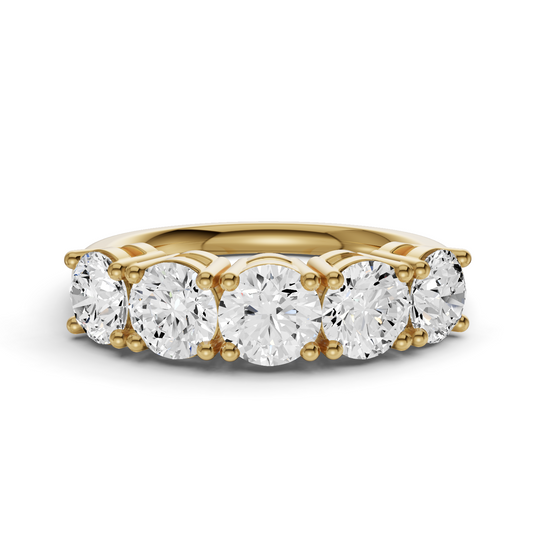 LG RD Five Stone Ring With Basket Setting
