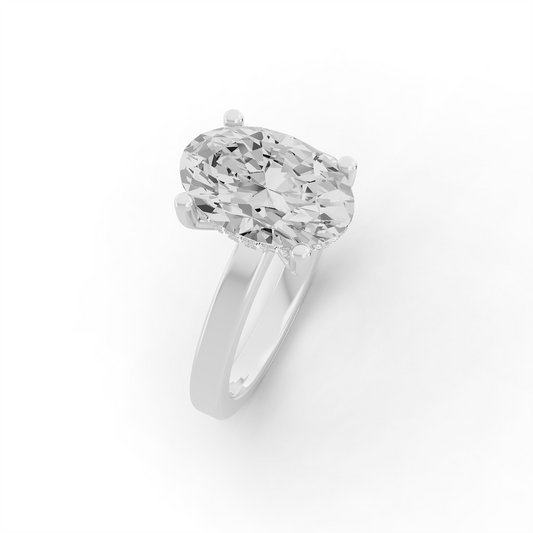 Bridal Hidden Halo No Dia on Shank PG46 - Center Oval Cut