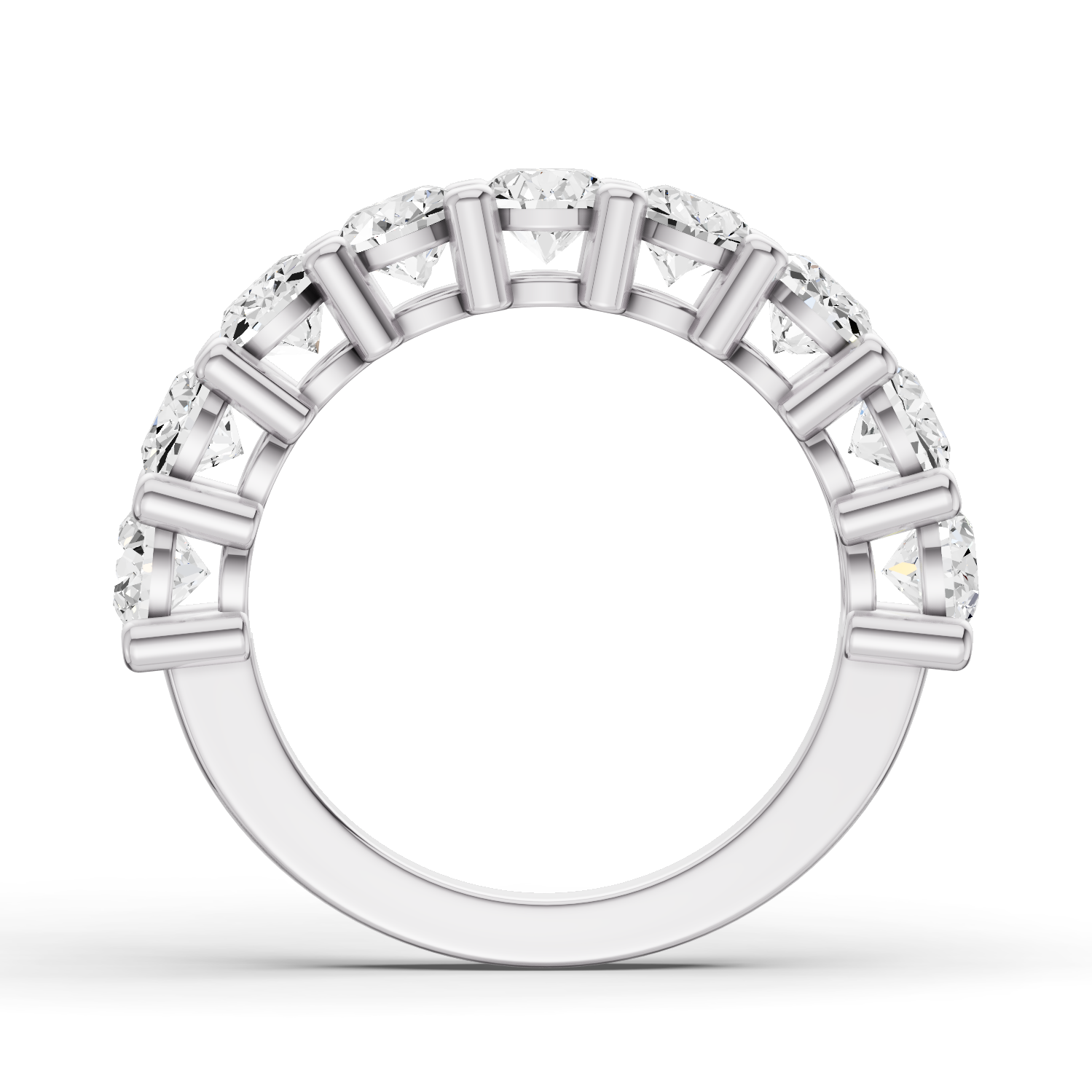 LG RD Nine Stone Rings - Share Prong Settings