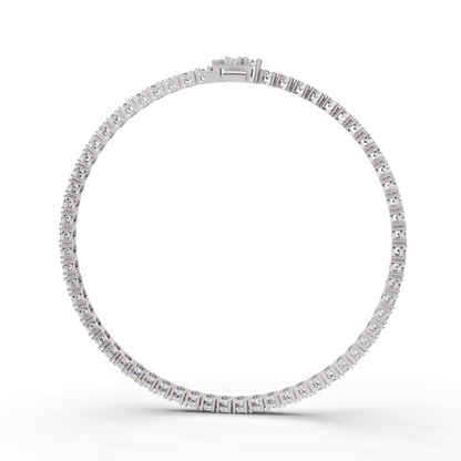 W Lab Grown Diamond Straight-Line Tennis Bracelet in 14K White Gold