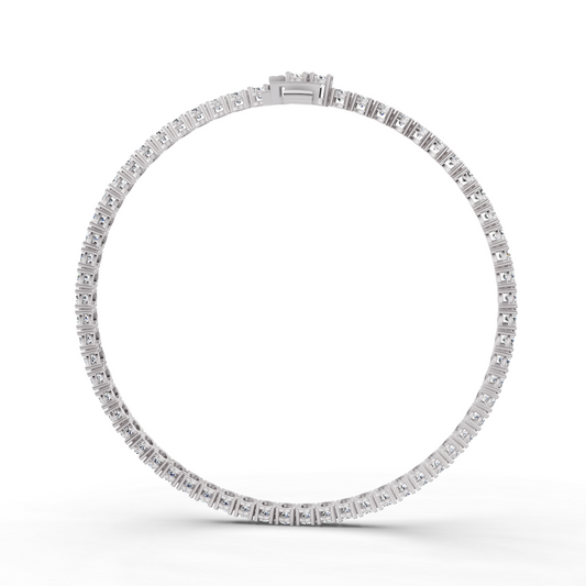 W Lab Grown Diamond Straight-Line Tennis Bracelet in 14K White Gold