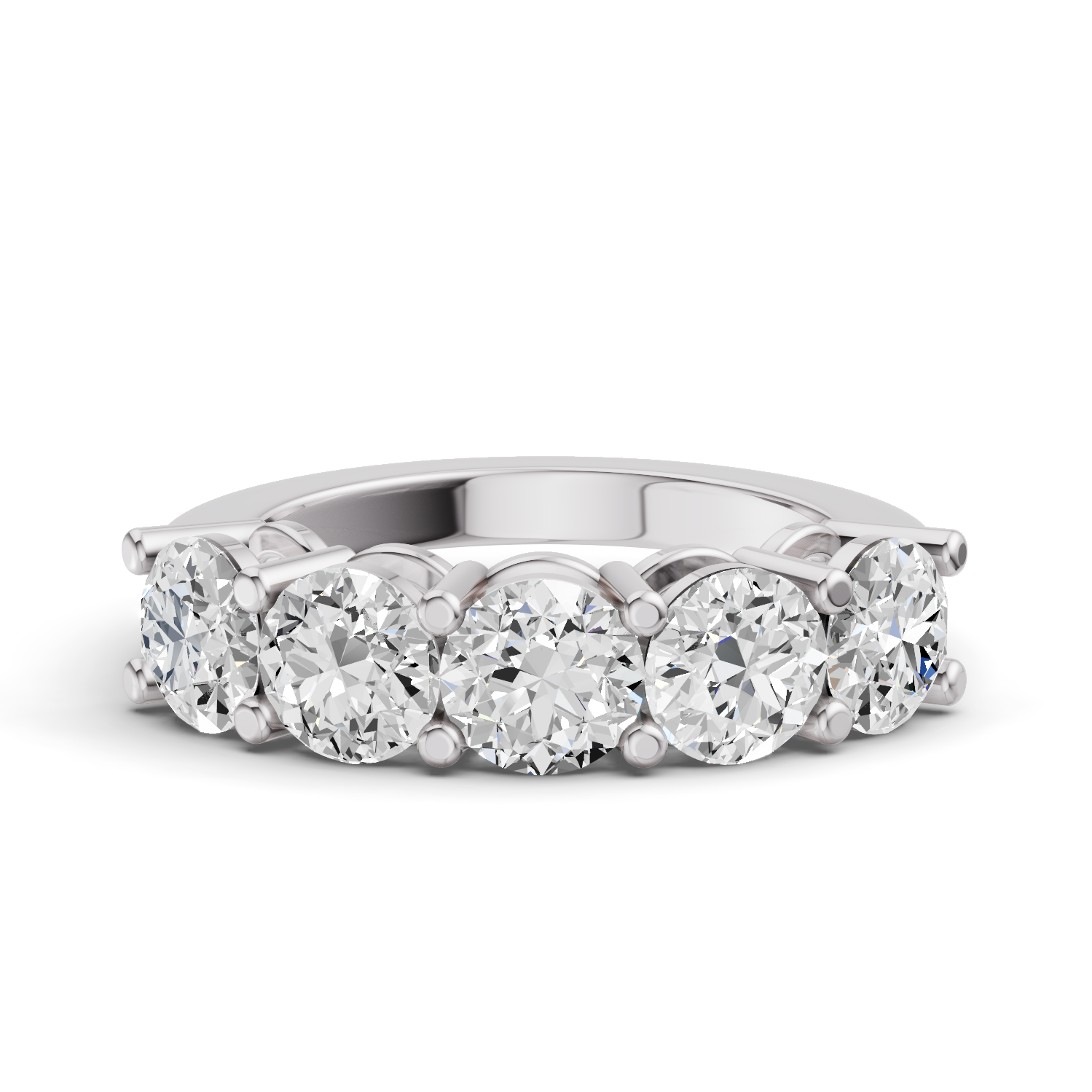 LG RD Five Stone Rings - Share Prong Settings