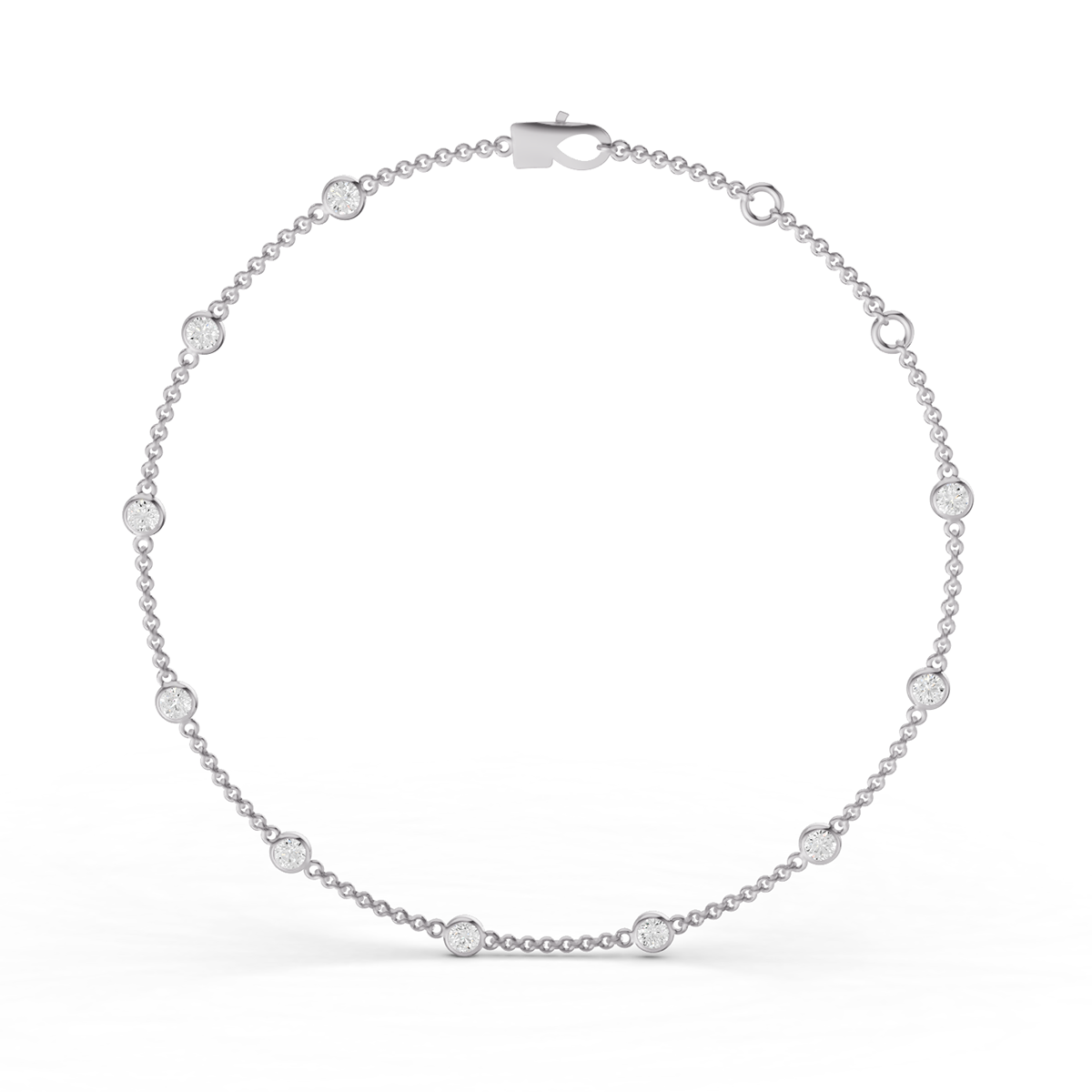 Round Diamond Station Bracelet