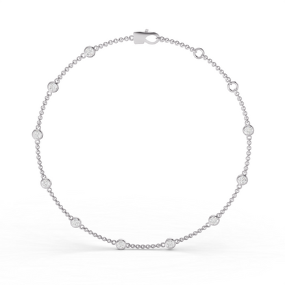 Round Diamond Station Bracelet