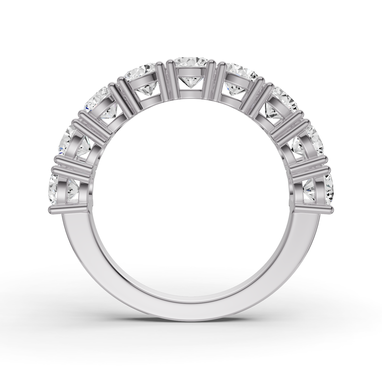 LG RD Nine Stone Rings - Flat Shank Settings