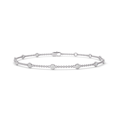 Round Diamond Station Bracelet