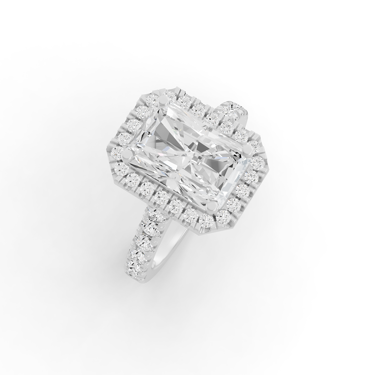 Bridal Halo Set PG44 - Center Radiant Cut