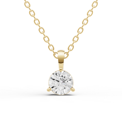3 Prong Martini Lab Grown Diamond Solitaire Pendant
