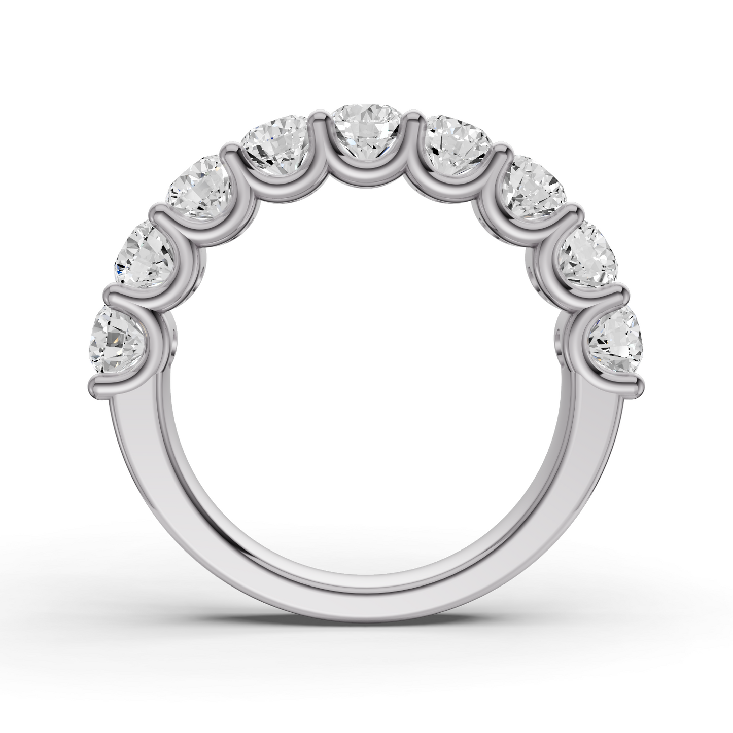 LG RD Nine Stone Ring With U Prong Setting