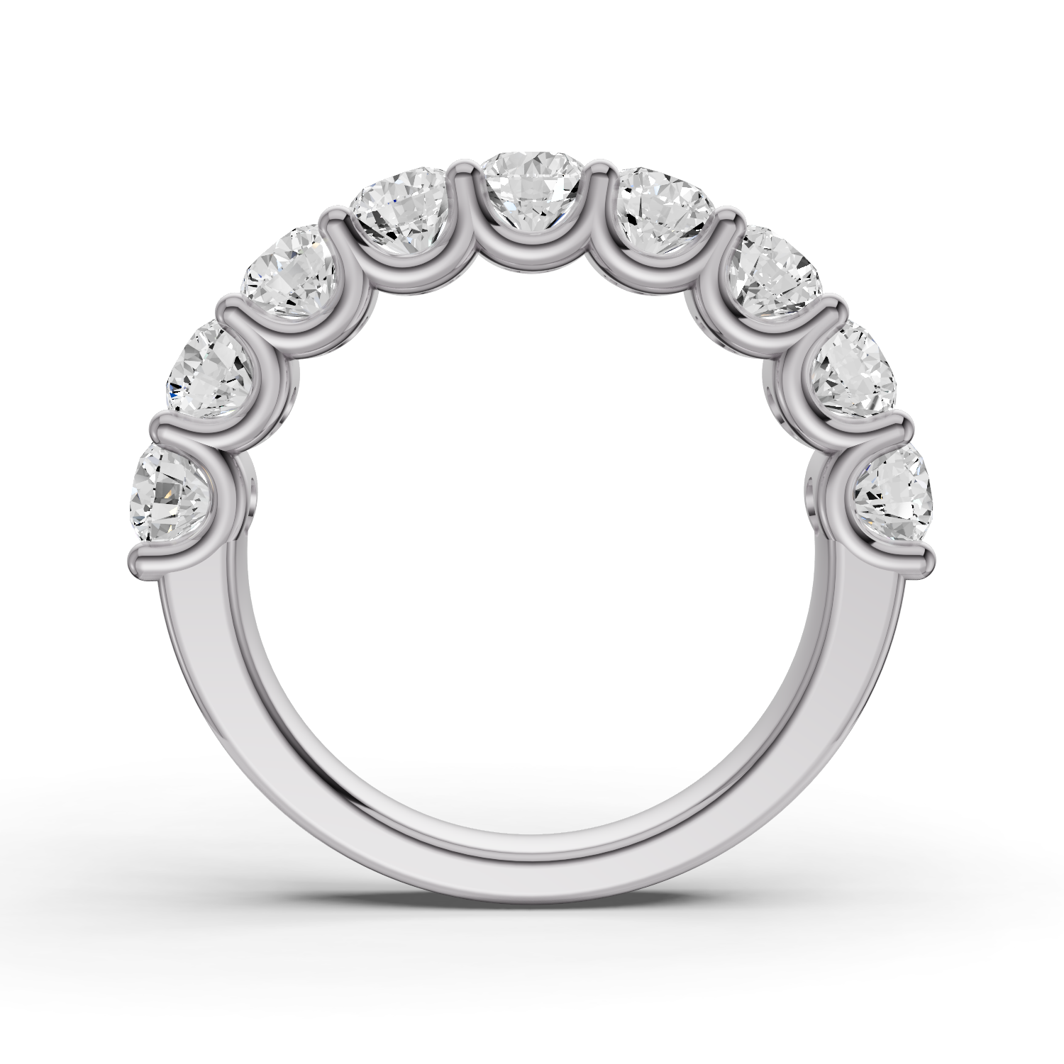 LG RD Nine Stone Ring With U Prong Setting