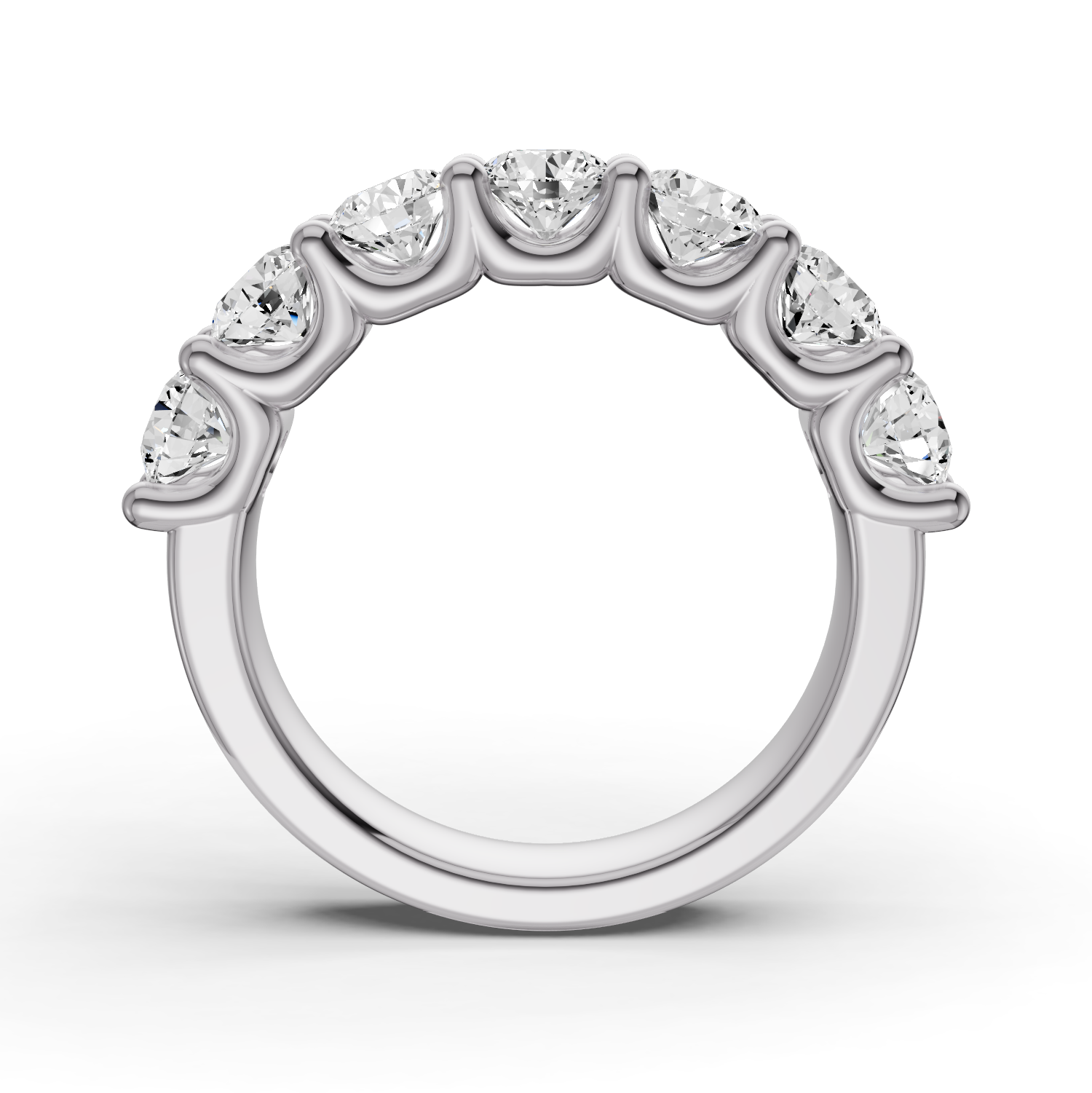 LG RD Seven Stone Ring With U Prong Setting
