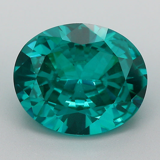 6.36 Carat Blue Oval Cut Lab Grown Paraiba