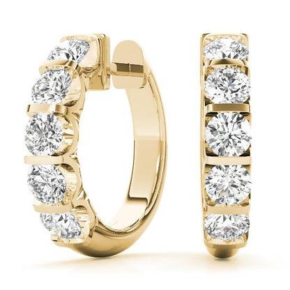 2 ct. tw. Bar Set Lab-Grown Diamond Hoop Earrings