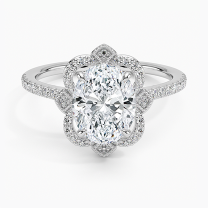 Reina Halo Diamond Ring