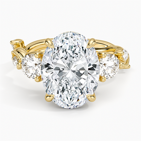 Vintage Secret Garden Three Stone Diamond Ring
