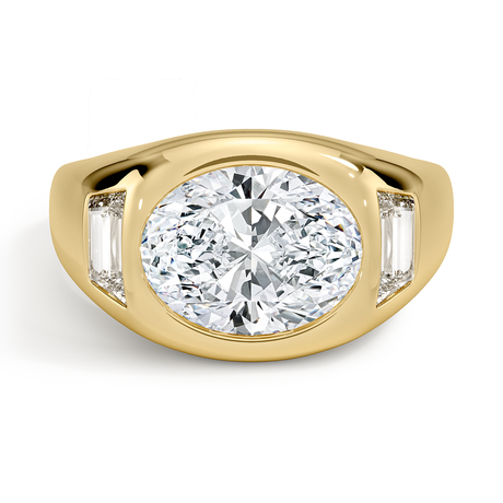 Sloane Three Stone Trapezoid Dome Diamond Ring (1/2 ct. tw.)