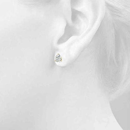 2 Carat - 6 Carat | 14K Gold | IGI Certified Lab Grown Solitaire Diamond Stud Earrings | 3 Prong Martini | Lab Grown  Round Diamonds Stud Earring for women | F-G Color, VS1-VS2 Clarity