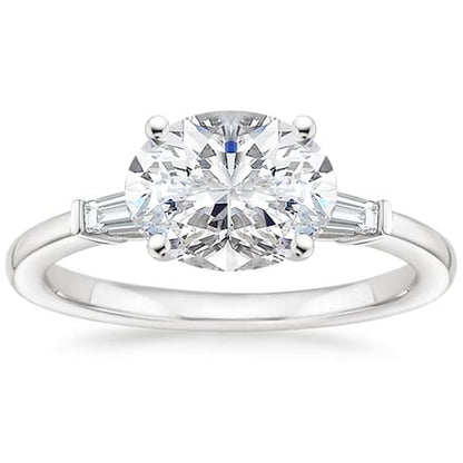 East West Tapered Baguette Diamond Ring