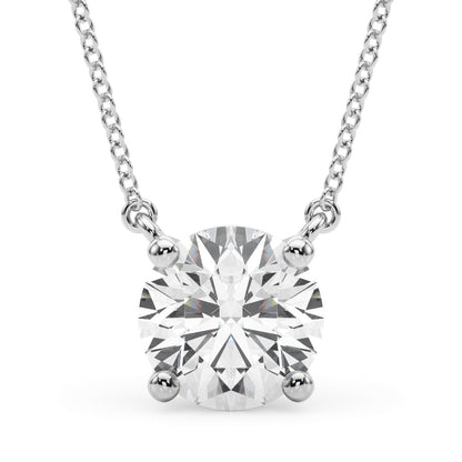  Lab Grown Diamond Solitaire Pendant in 14K Gold Necklace