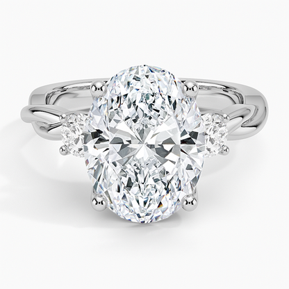 Twisted Vine Three Stone Diamond Ring