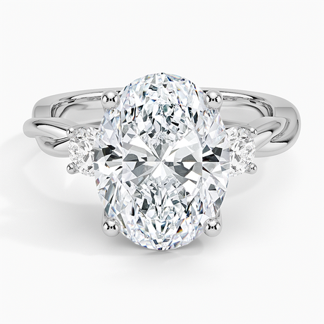 Twisted Vine Three Stone Diamond Ring