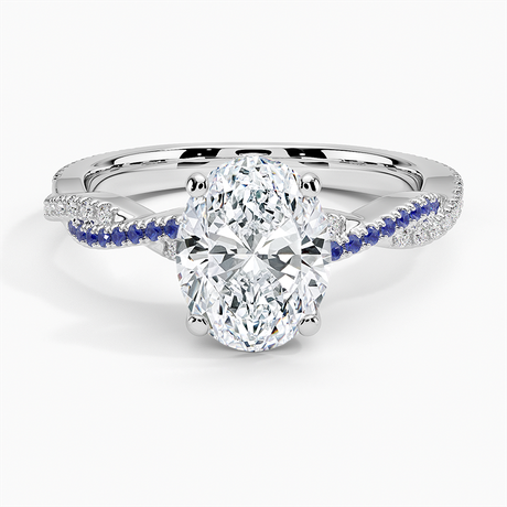 Petite Luxe Twisted Vine Sapphire and Diamond Ring (1/8 ct. tw.)