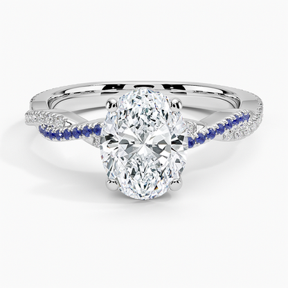 Petite Luxe Twisted Vine Sapphire and Diamond Ring (1/8 ct. tw.)