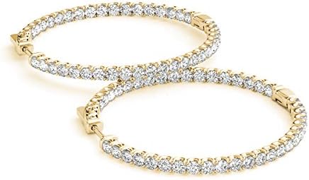 14k Yellow Gold or White Gold Hoop Earrings