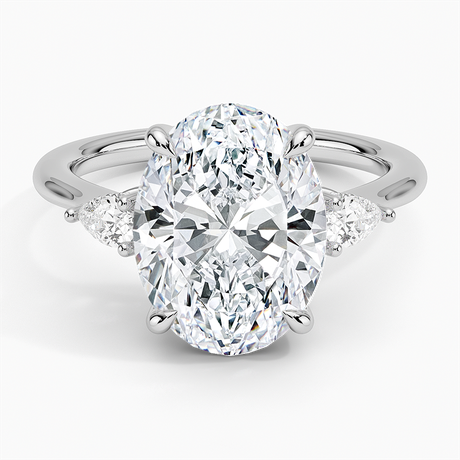 Adorned Petite Opera Three Stone Diamond Ring