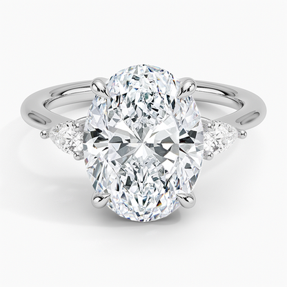 Adorned Petite Opera Three Stone Diamond Ring