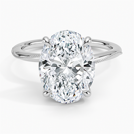 Adorned Camellia Milgrain Diamond Ring