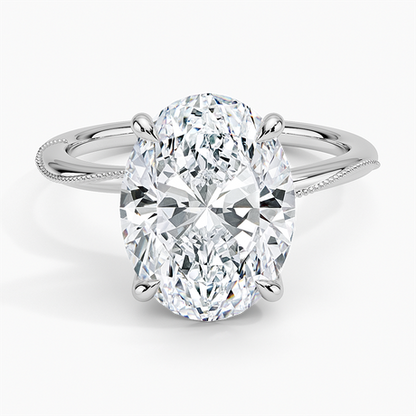 Adorned Camellia Milgrain Diamond Ring