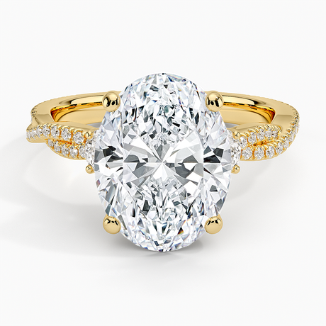 Luxe Three Stone Petite Twisted Vine Diamond Ring