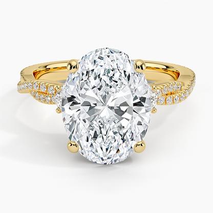 Luxe Three Stone Petite Twisted Vine Diamond Ring