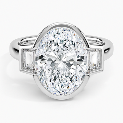 Seamless Trapezoid Three Stone Diamond Ring (1/2 ct. tw.)